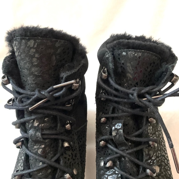 EMU AUSTRALIA Leather Wool Lined Waterproof Hiker Boots Sz 9 - Picture 4 of 16